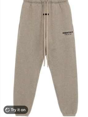 Essentials Fear of God Neutral Taupe Drawstring Sweatpants